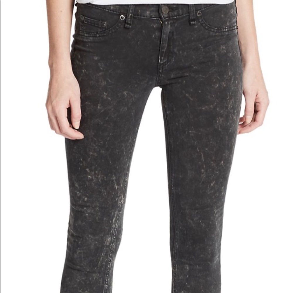 Rag & Bone Acid Washed Skinny Jeans